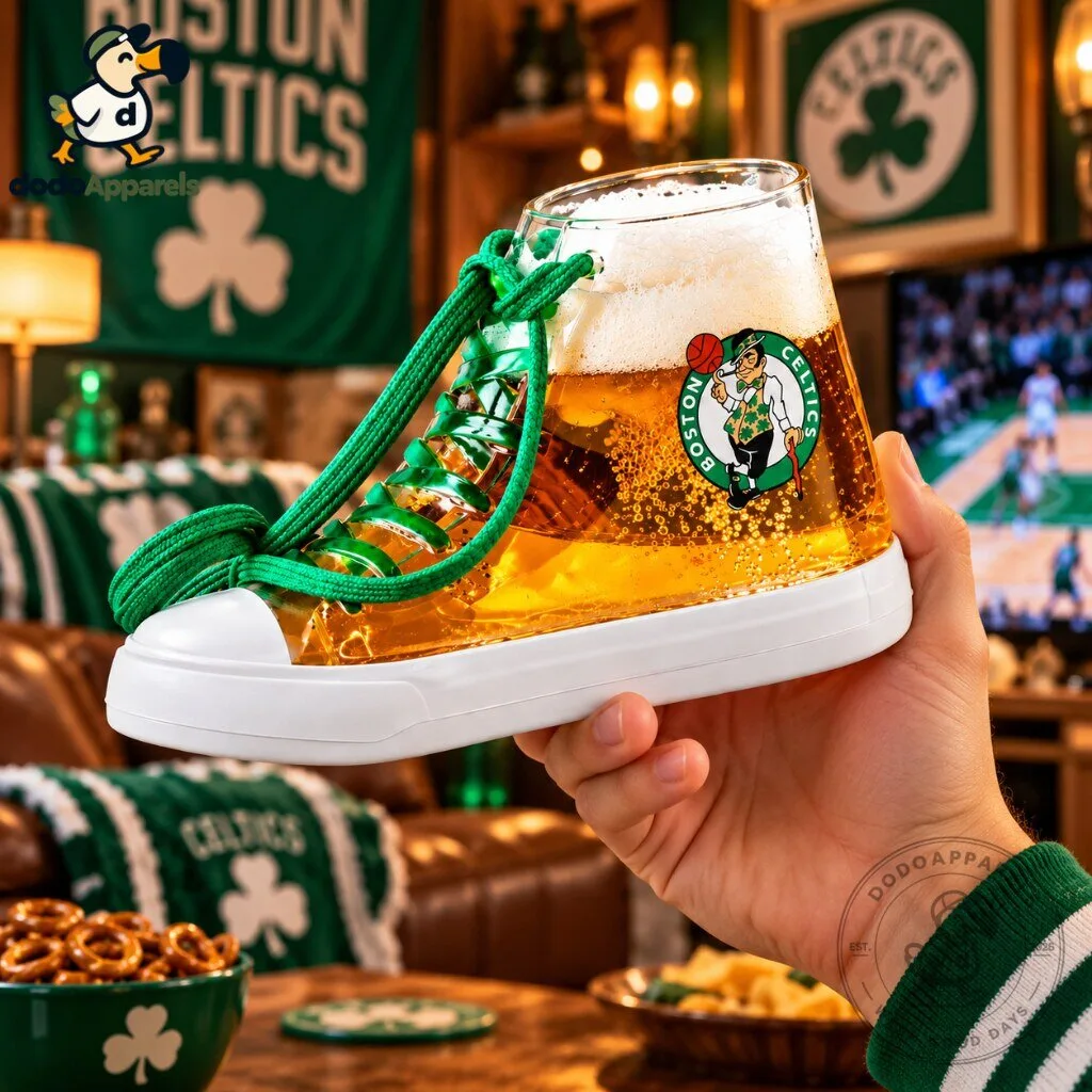 Boston Celtics NBA Sneaker Shoe Beer Mug Glass 2026 4 Boston Celtics NBA Sneaker Shoe Beer Mug Glass 2026
