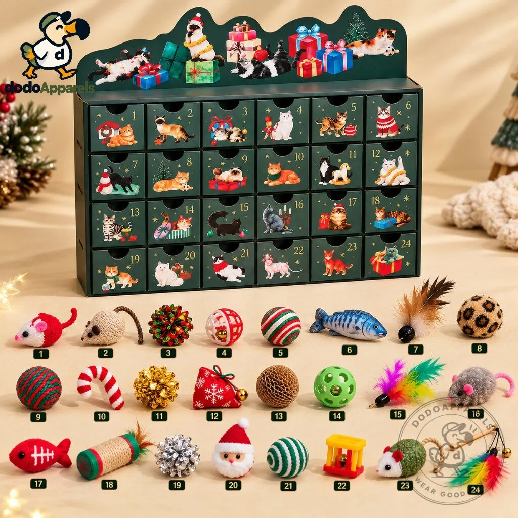 Cat Christmas Advent Calendar 2026 Pet Toy Set