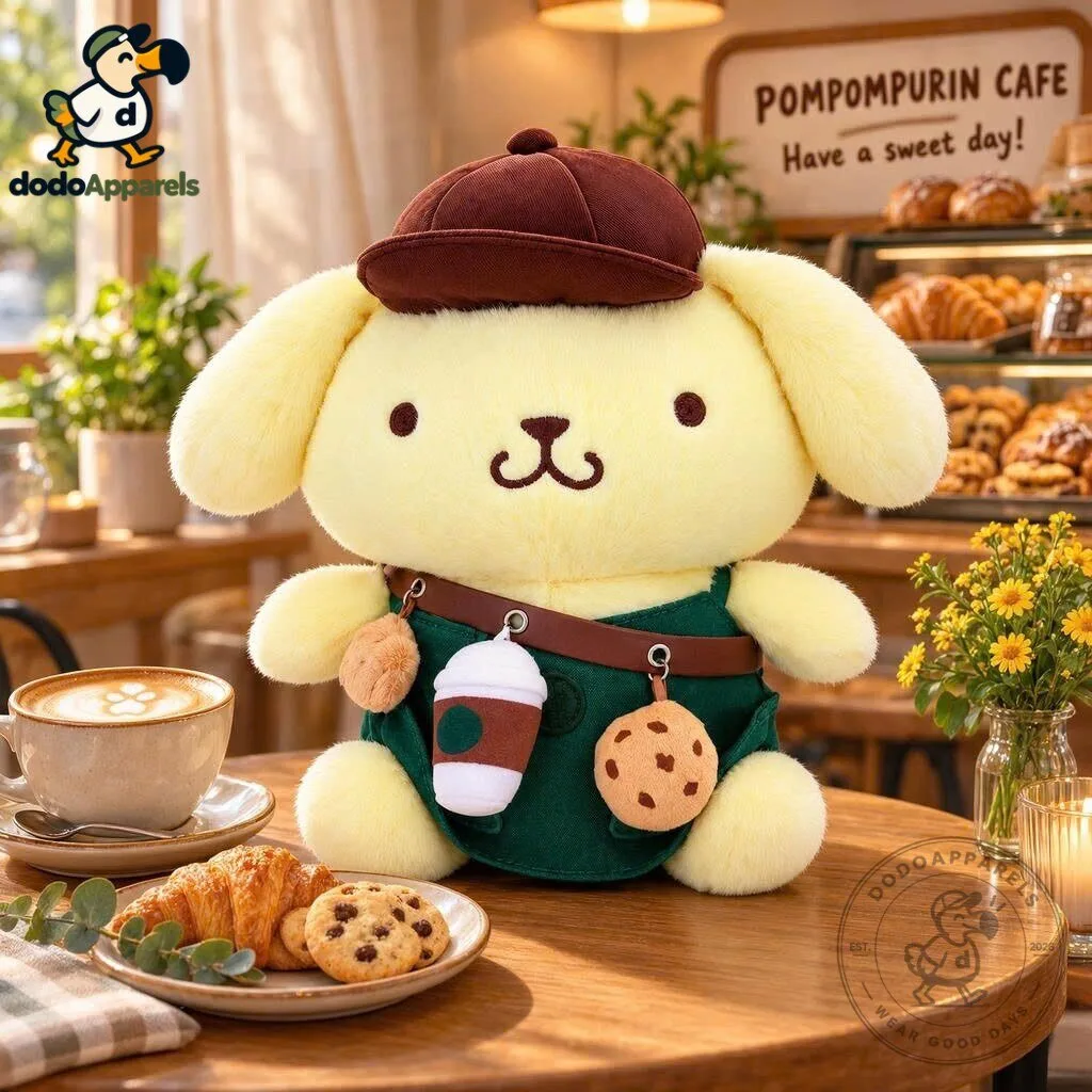 Starbucks x Pompompurin 30th Anniversary Barista Plush Doll 4 Starbucks x Pompompurin 30th Anniversary Barista Plush Doll