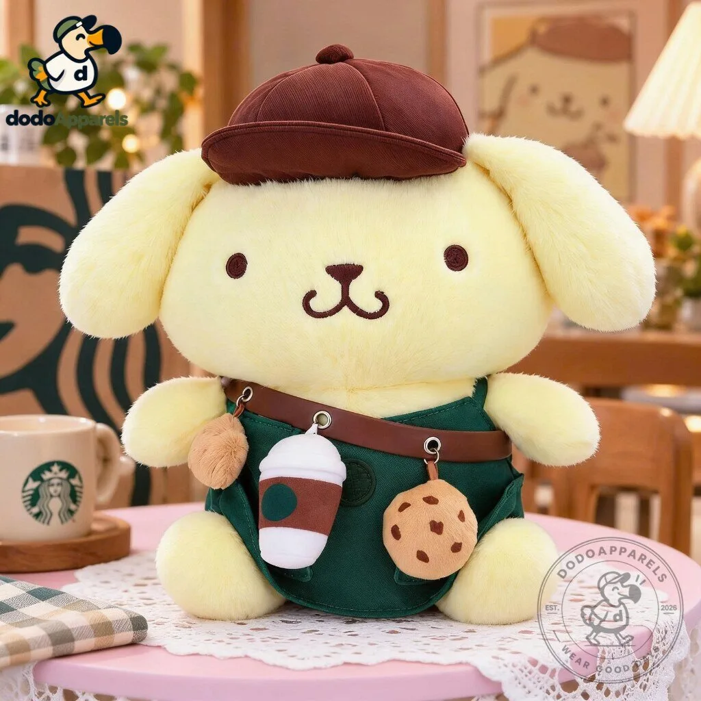 Starbucks x Pompompurin 30th Anniversary Barista Plush Doll 5 Starbucks x Pompompurin 30th Anniversary Barista Plush Doll