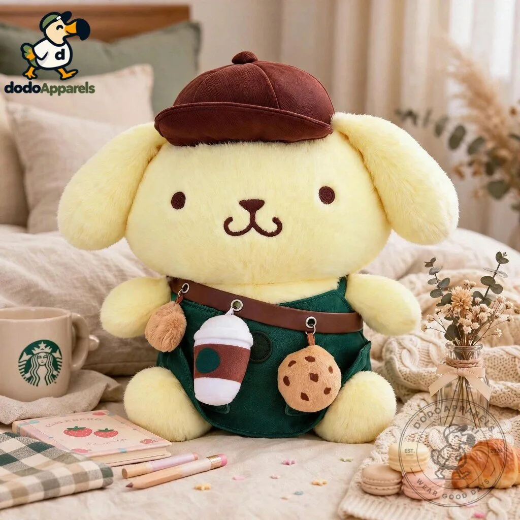 Starbucks x Pompompurin 30th Anniversary Barista Plush Doll 6 Starbucks x Pompompurin 30th Anniversary Barista Plush Doll